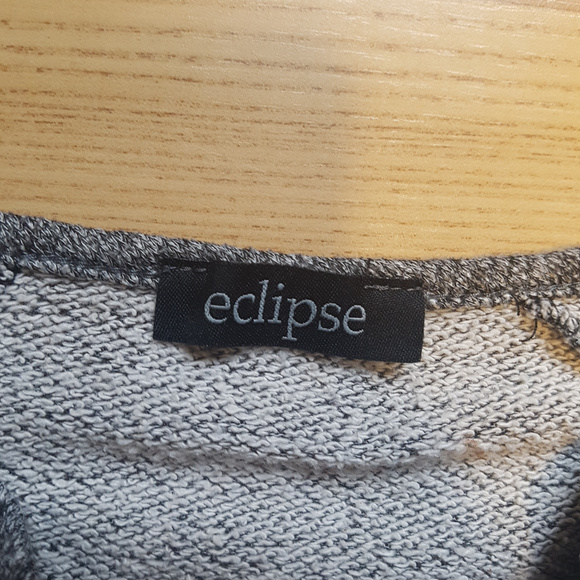 Eclipse Grey Open Blazer Faux Pocket - Picture 2 of 4